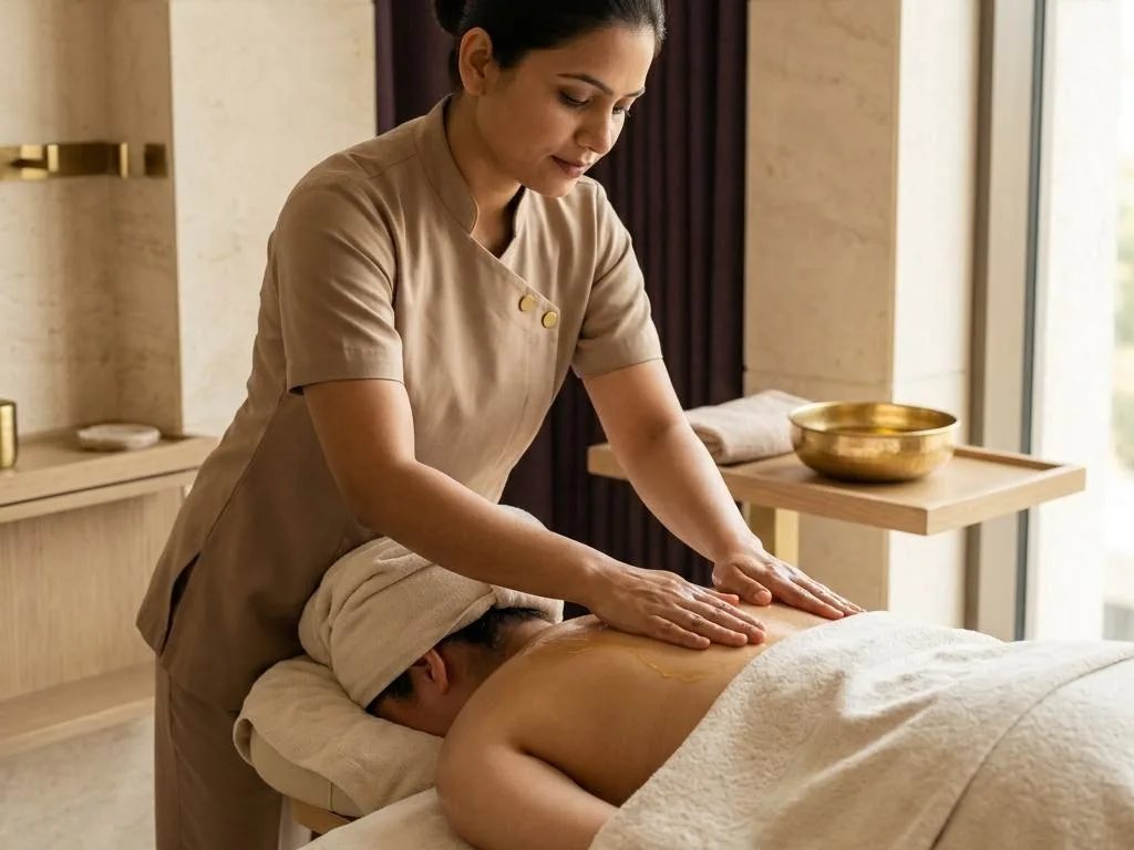 BACK AND BODY MASSAGE AYURVEDIC OIL massage at Cora Luxury Spa